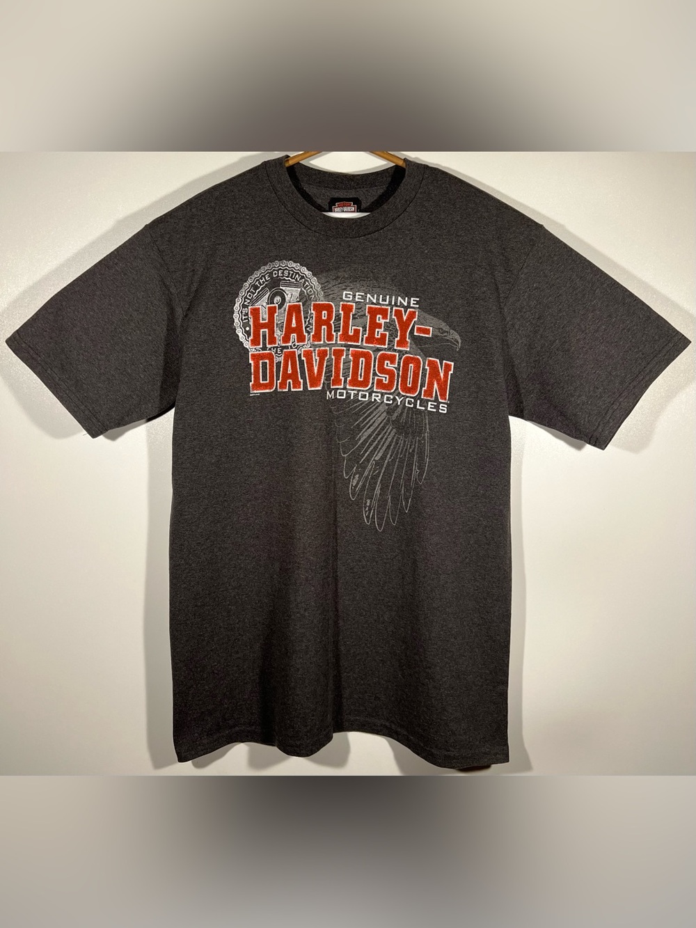 Vintage 2010 Harley Davidson T Shirt XL Cycle World Eagle Athens GA Made in USA